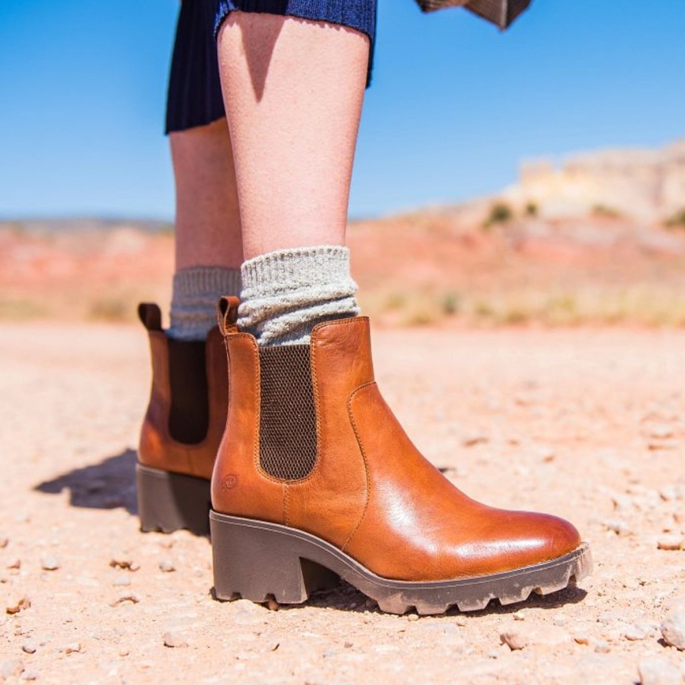Born Chelsea “Gracie” Leather Ankle Boots